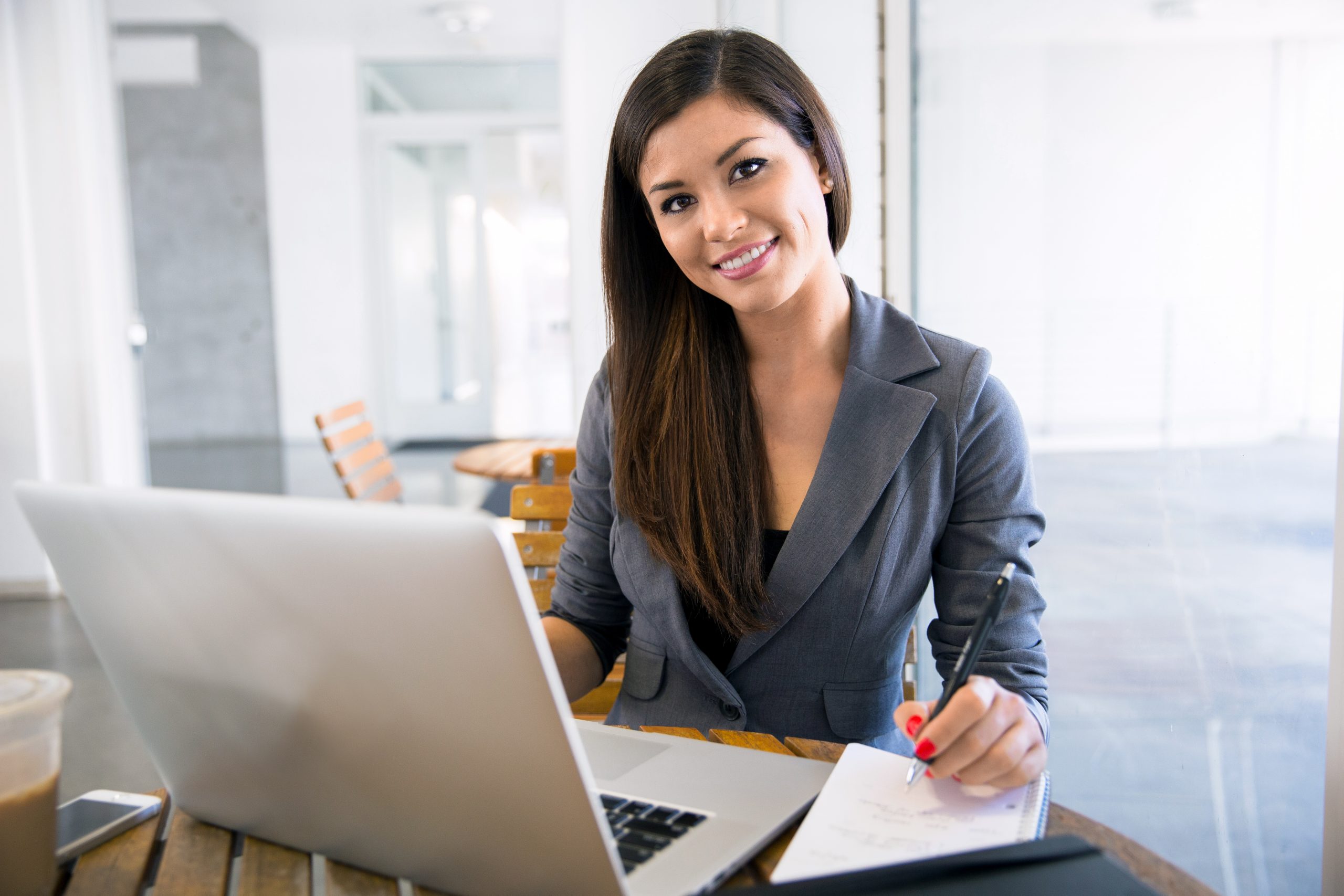 Attractive,Attorney,Law,Student,Lawyer,Working,From,Her,Computer,Laptop